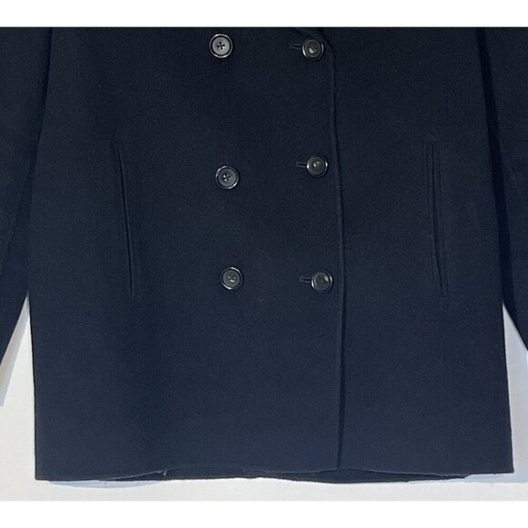 VINCE Black Wool Blend Double Breasted Long Jacket Coat - Picture 5 of 7